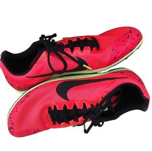 NIKE Zoom Rival Track Spikes Red Orbit Black Lime Blast Size 9